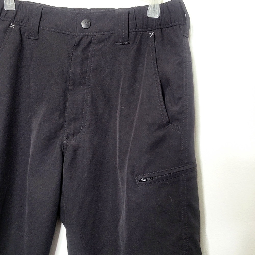 Wrangler Outdoor Black Chino Hiking Shorts Mens Size 30 Moisture Wicking - Picture 3 of 10